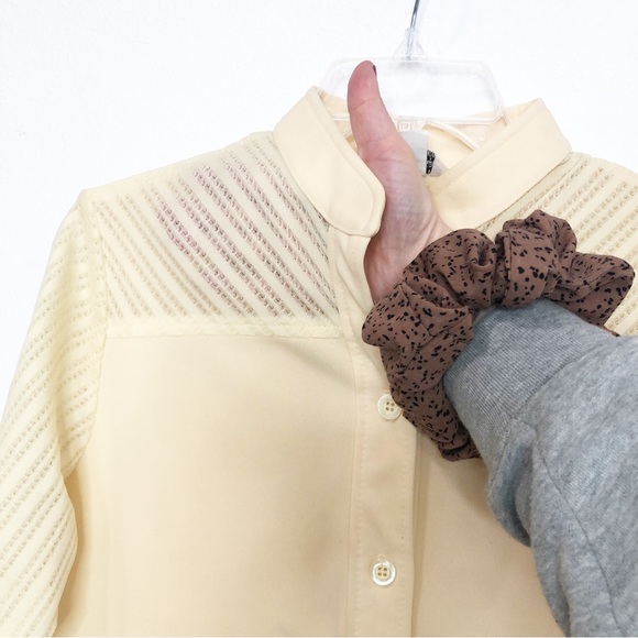 Vintage Lady Blair Midi Shirt Dress Long Sleeve Tie Waist Butter Yellow - Picture 6 of 15